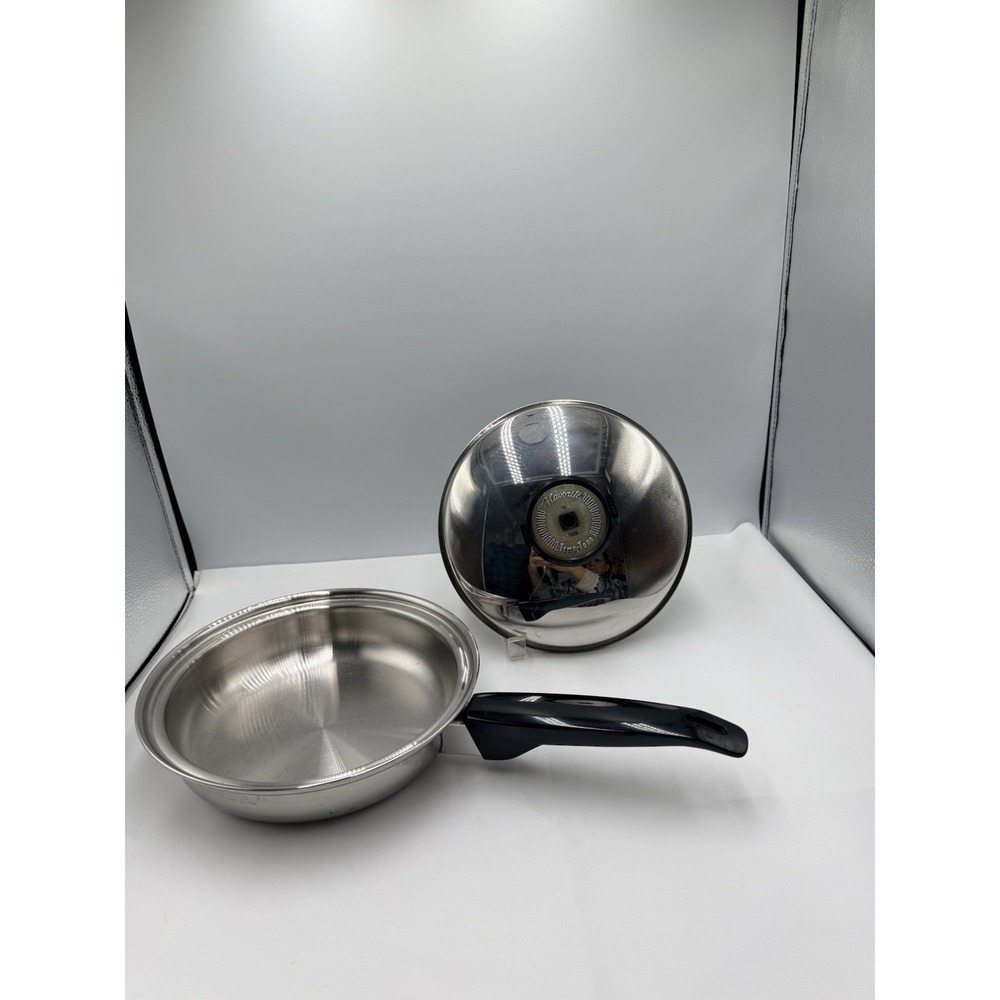 2 pc Flavorite Thermium Multi-Plex Stainless Steel Temp Tone 8.5" Skillet‎ - Picture 2 of 15